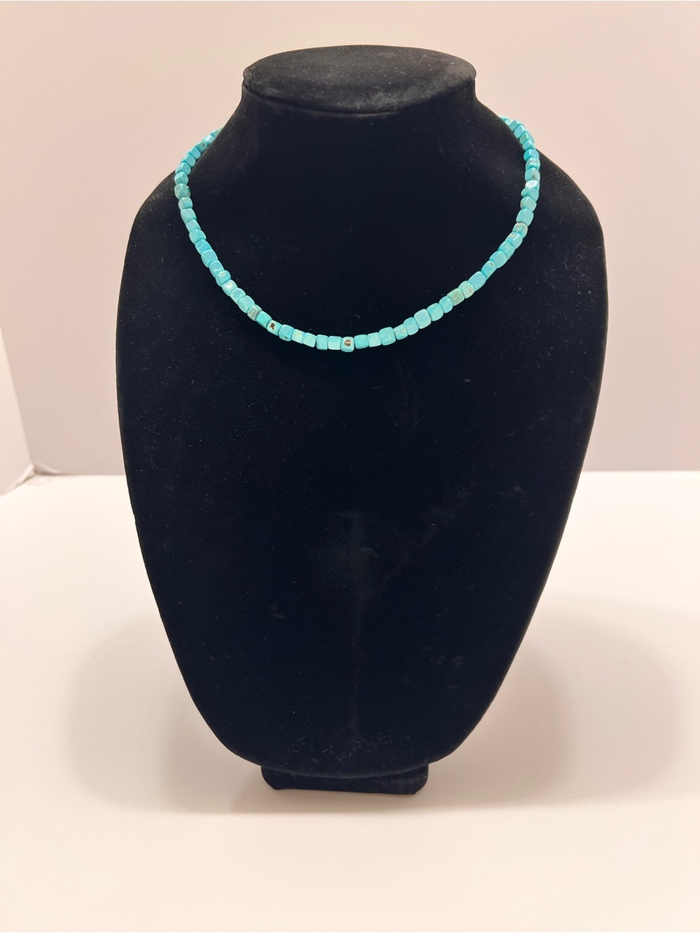 Turquoise Cube Bead Necklace for Women